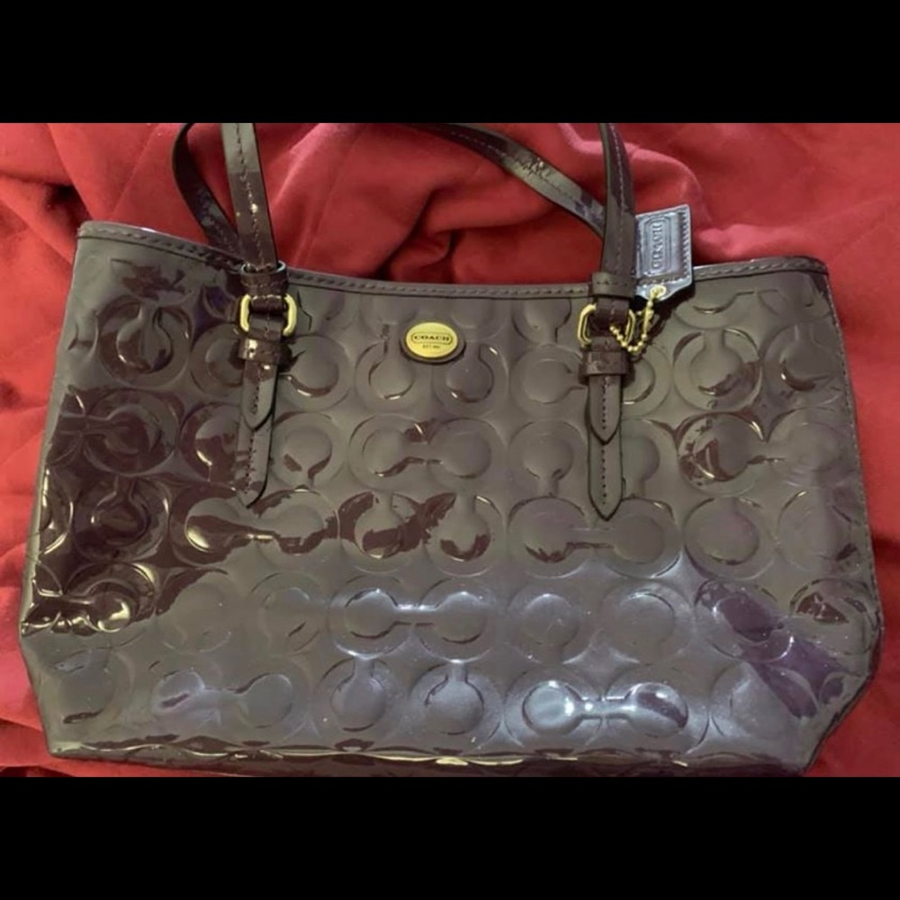 Purple coach bag